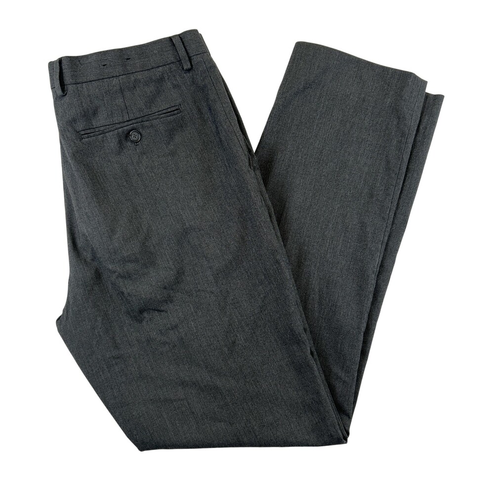 Banana Republic Dress Pants Mens 34x32 Gray Slim Fit Stretch Microfiber Slacks
